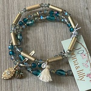NWT Ionna & Lilly Set of 3 Beaded Stretchy Bracelets